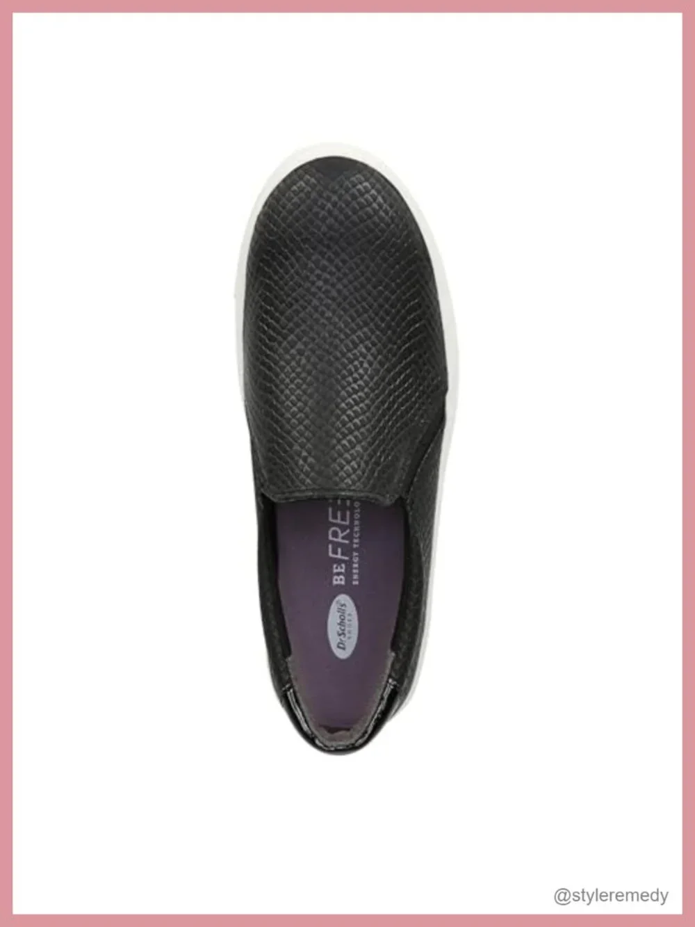 Faux Leather Slip-On Fashion Sneakers with Twin Gore Panels - Lightweight